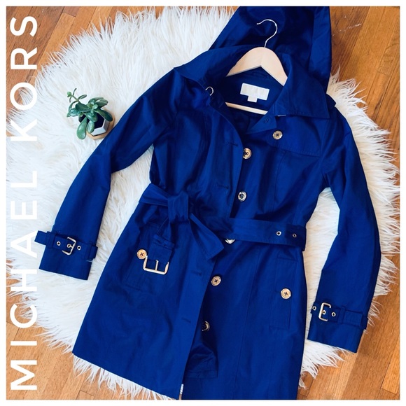 Michael Kors Cobalt Royal Blue Trench 